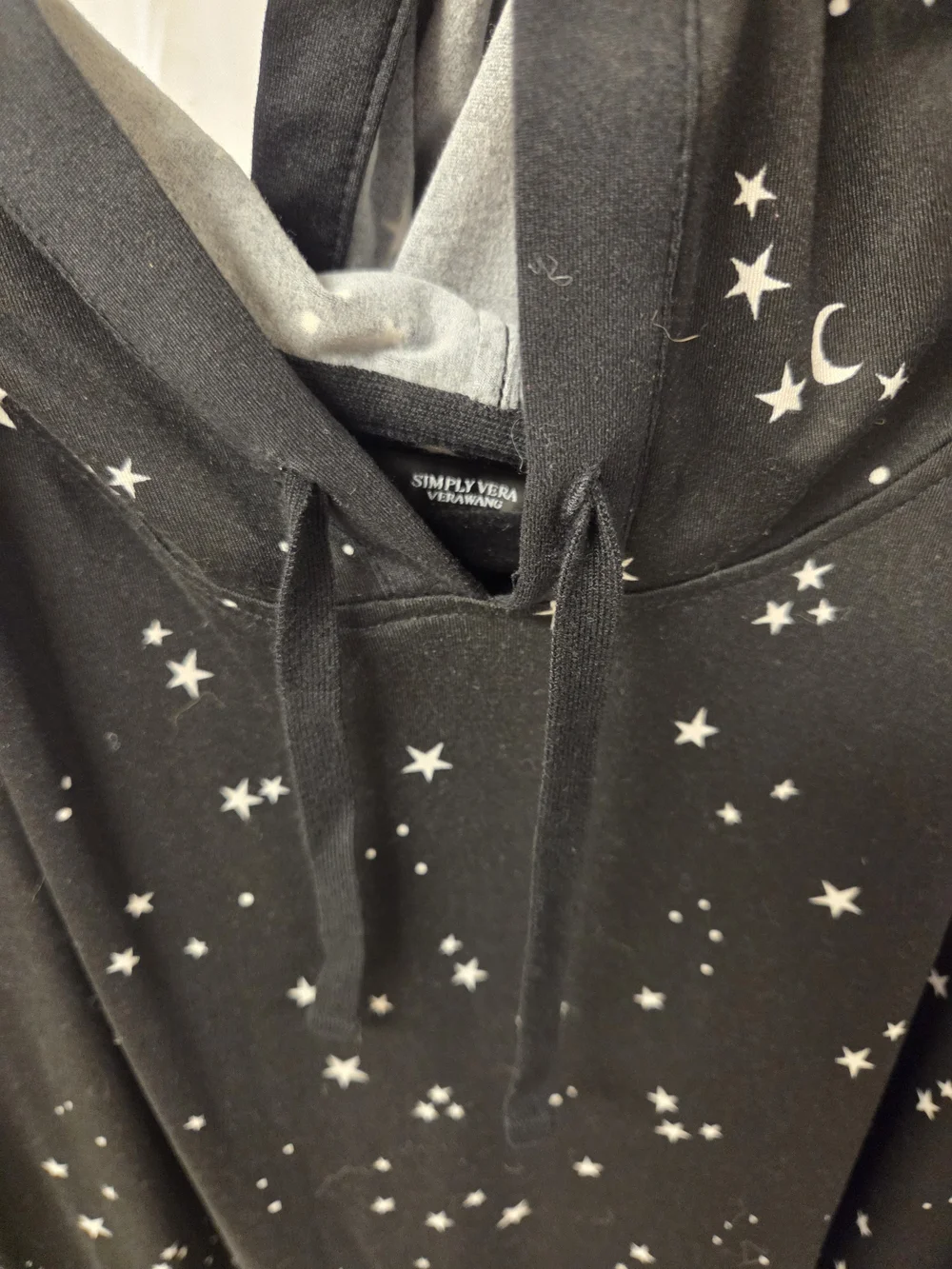 Simply Vera Vera Wang Black Star & Moon Hooded Nightdress